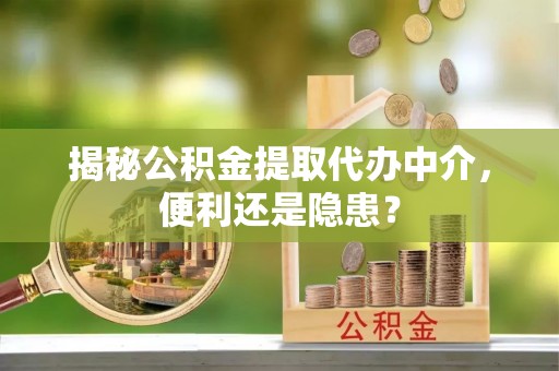 孟州揭秘公积金提取代办中介，便利还是隐患？